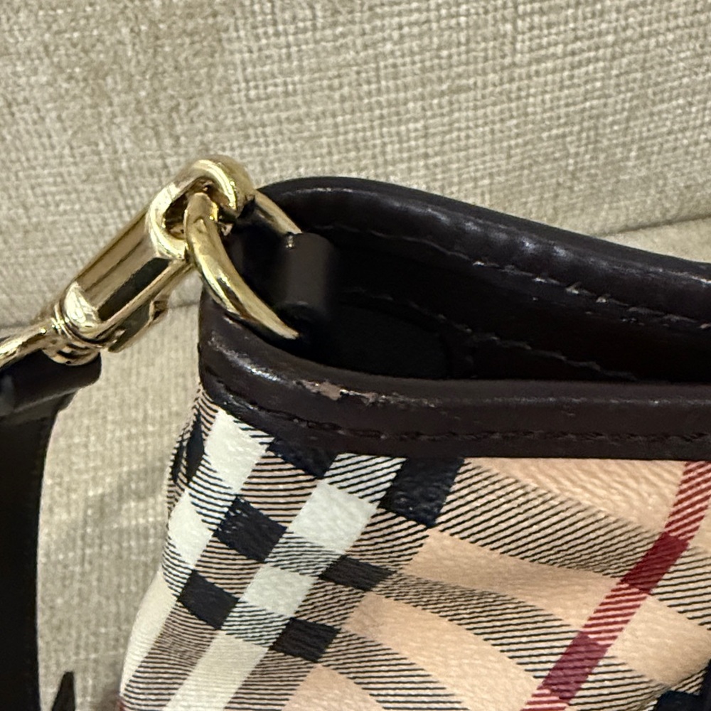 Burberry Beige and Brown Check Shoulder Bag - Picture 13 of 16